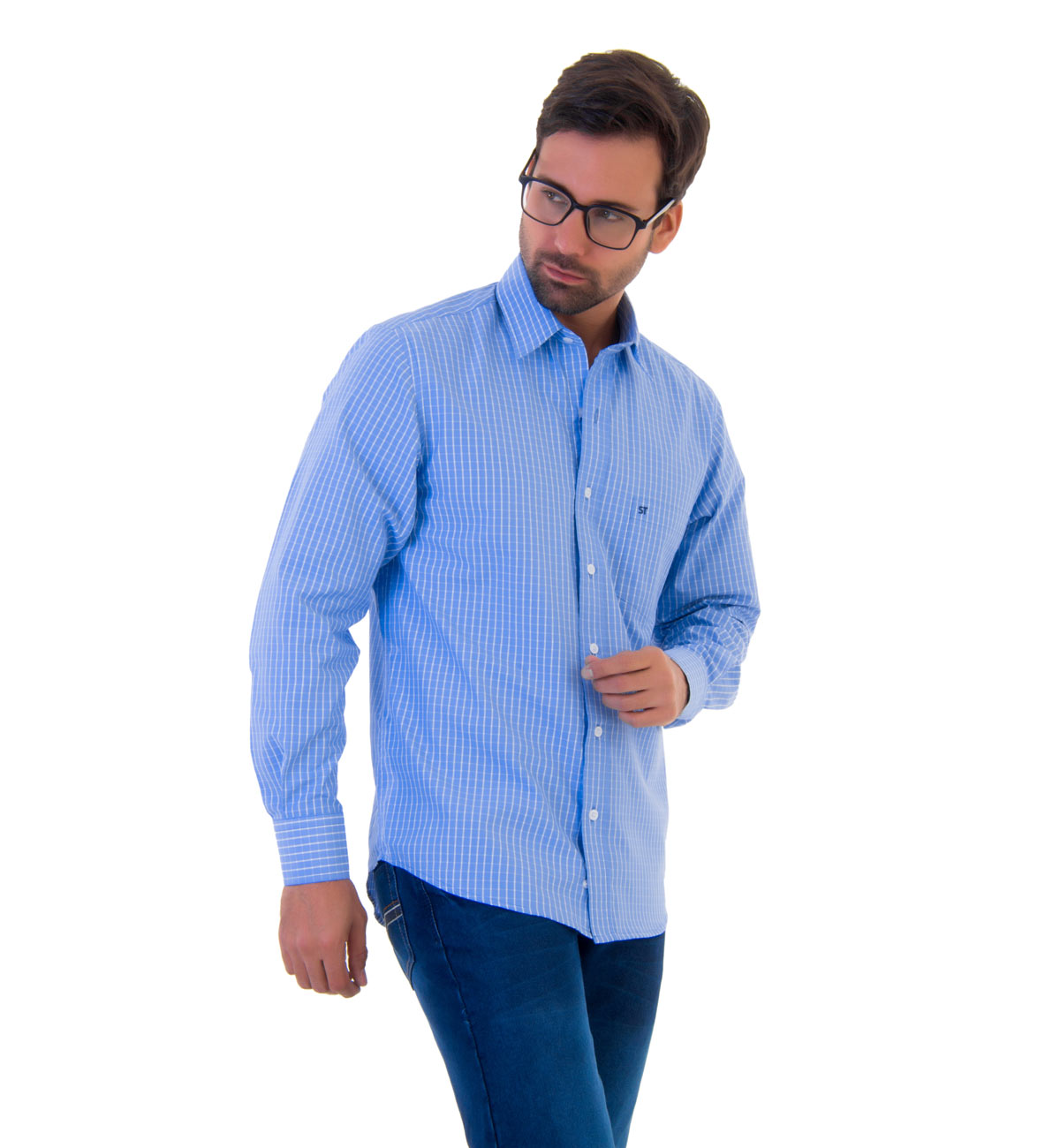 Camisa Manga Larga Cuadros Almacenessi