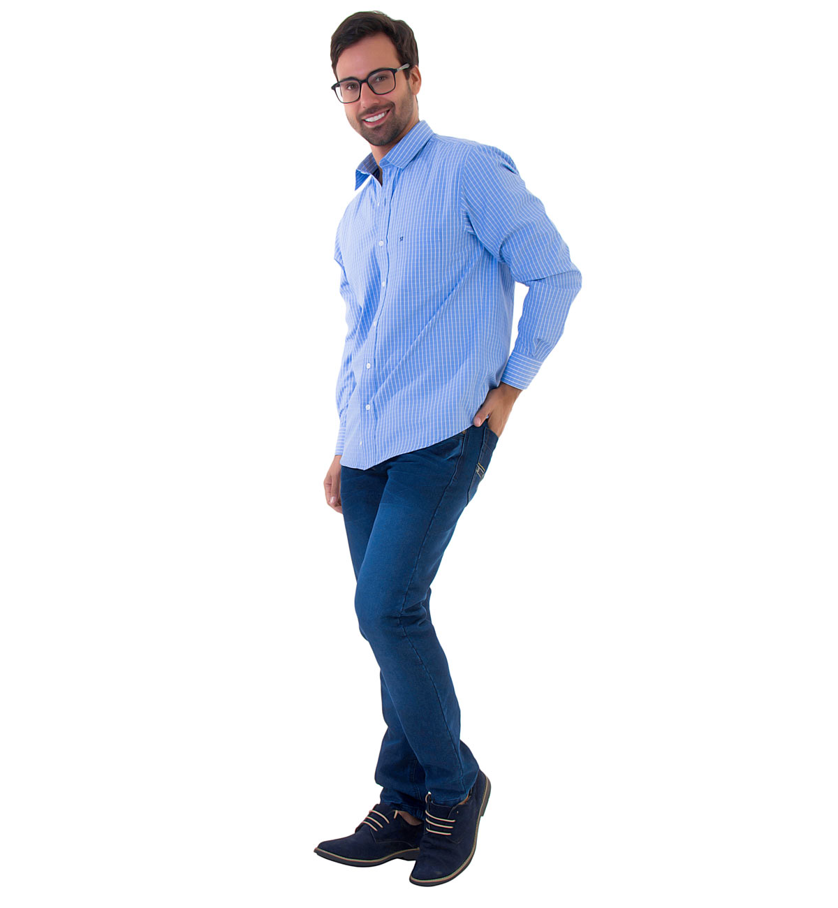 Camisa Manga Larga Cuadros Almacenessi