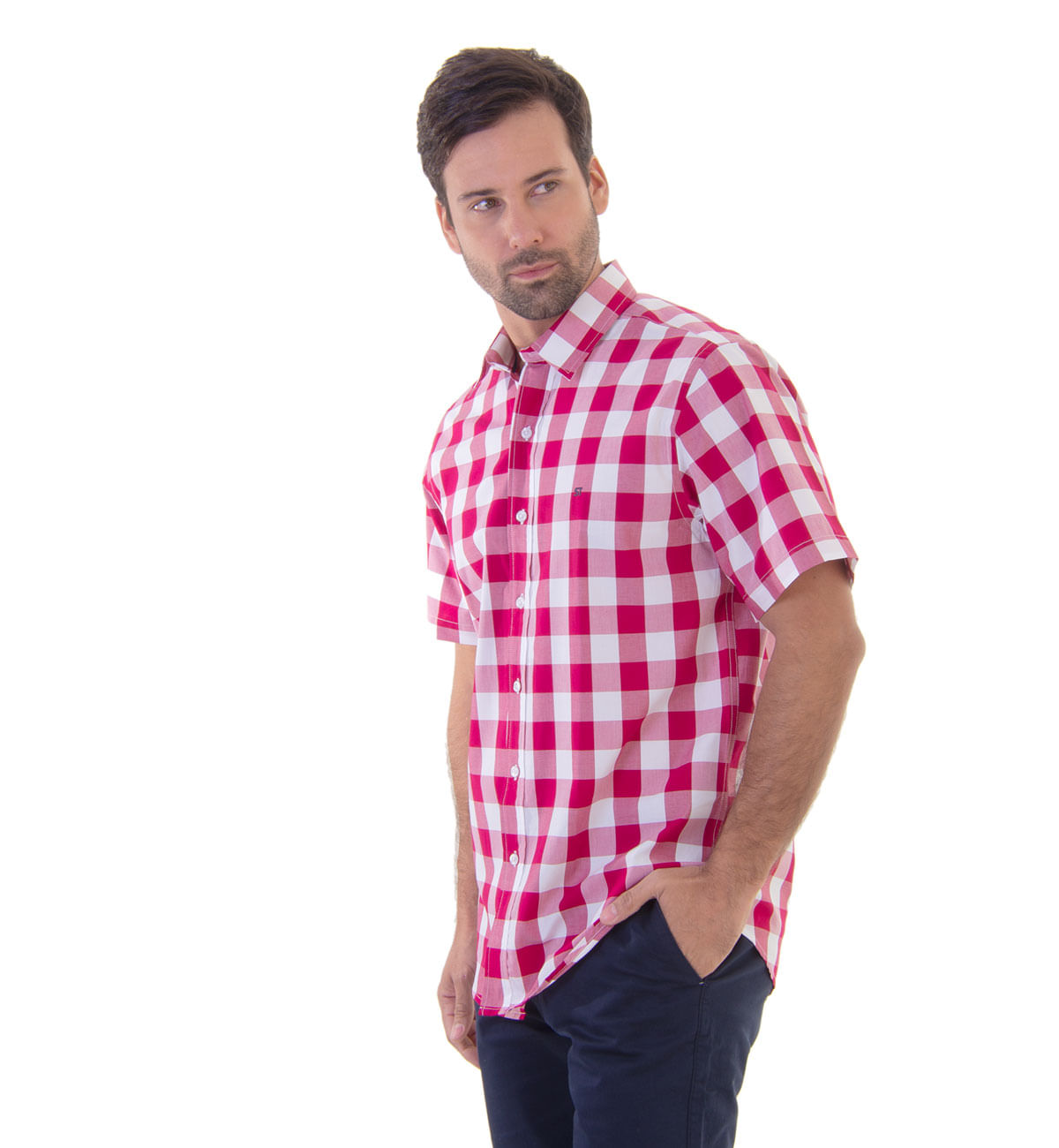 Camisa Manga Corta Cuadros Almacenessi