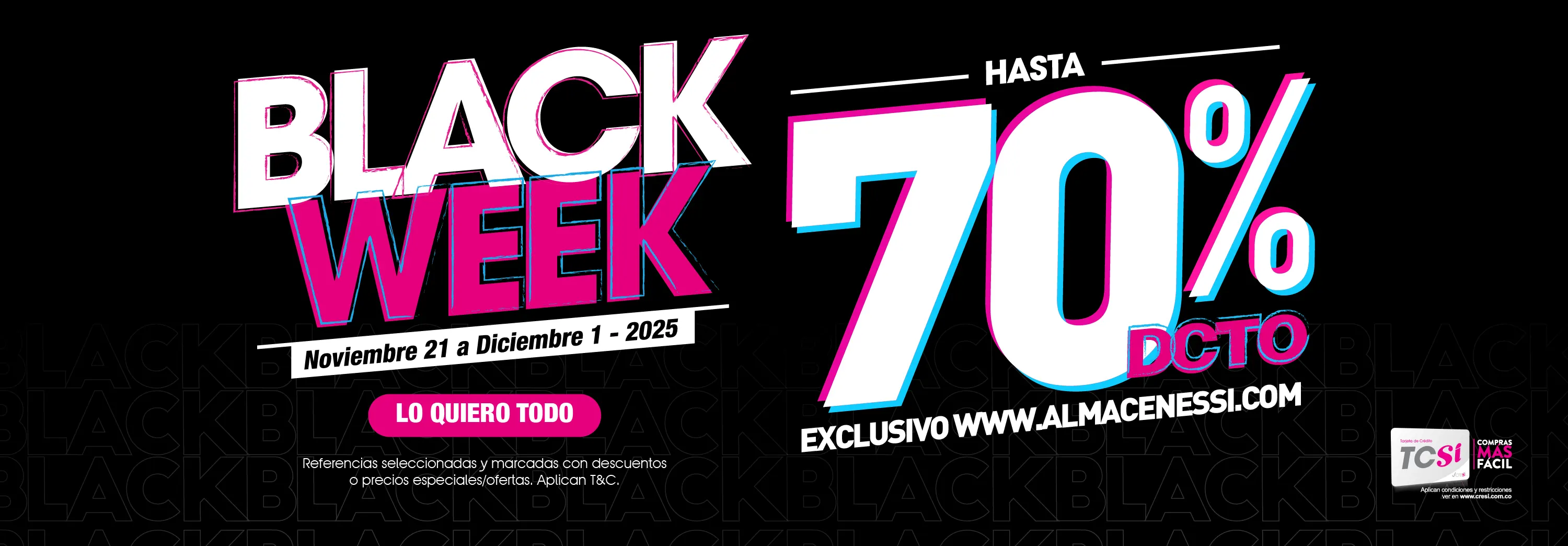 BLACKWEEK- Almacenes Si